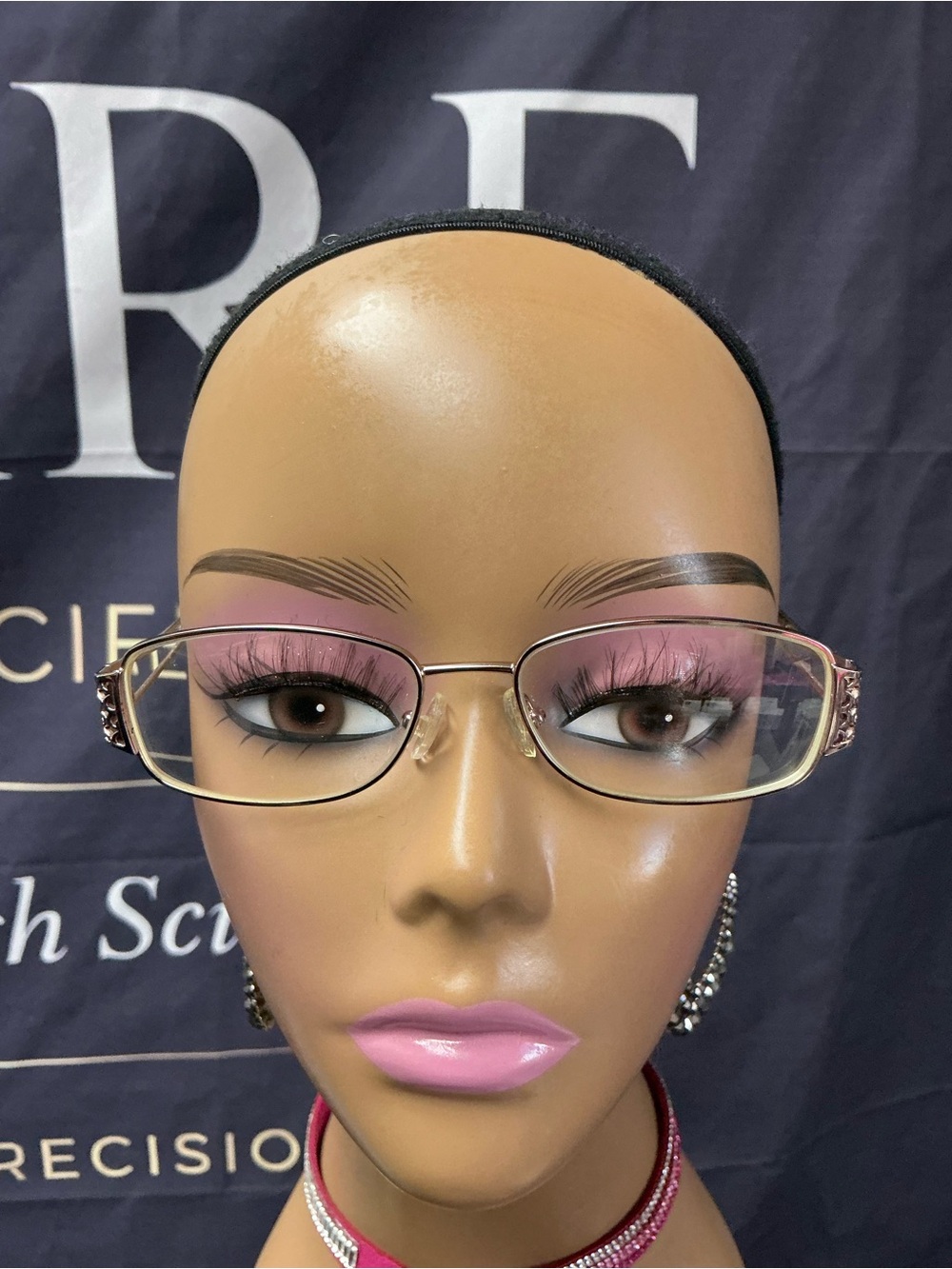 Elegant Pink Rimmed Women's Eyeglasses by